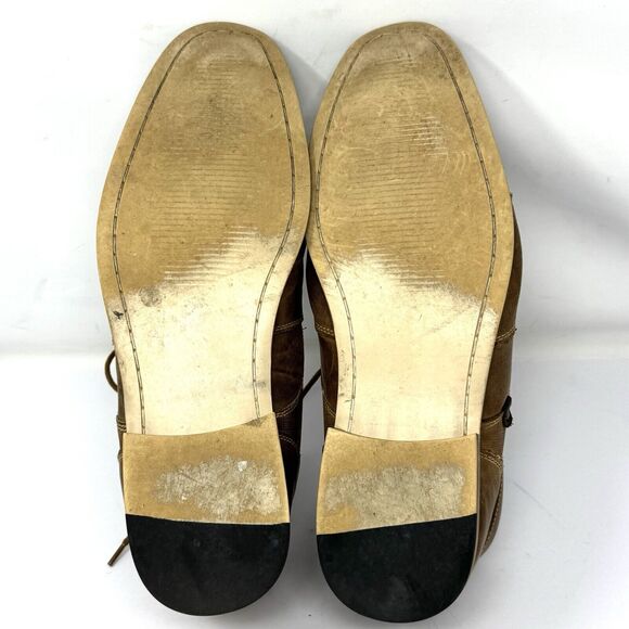 Steve Madden Brown Leather Cap Toe Chukka Ankle Boots - Picture 8 of 8